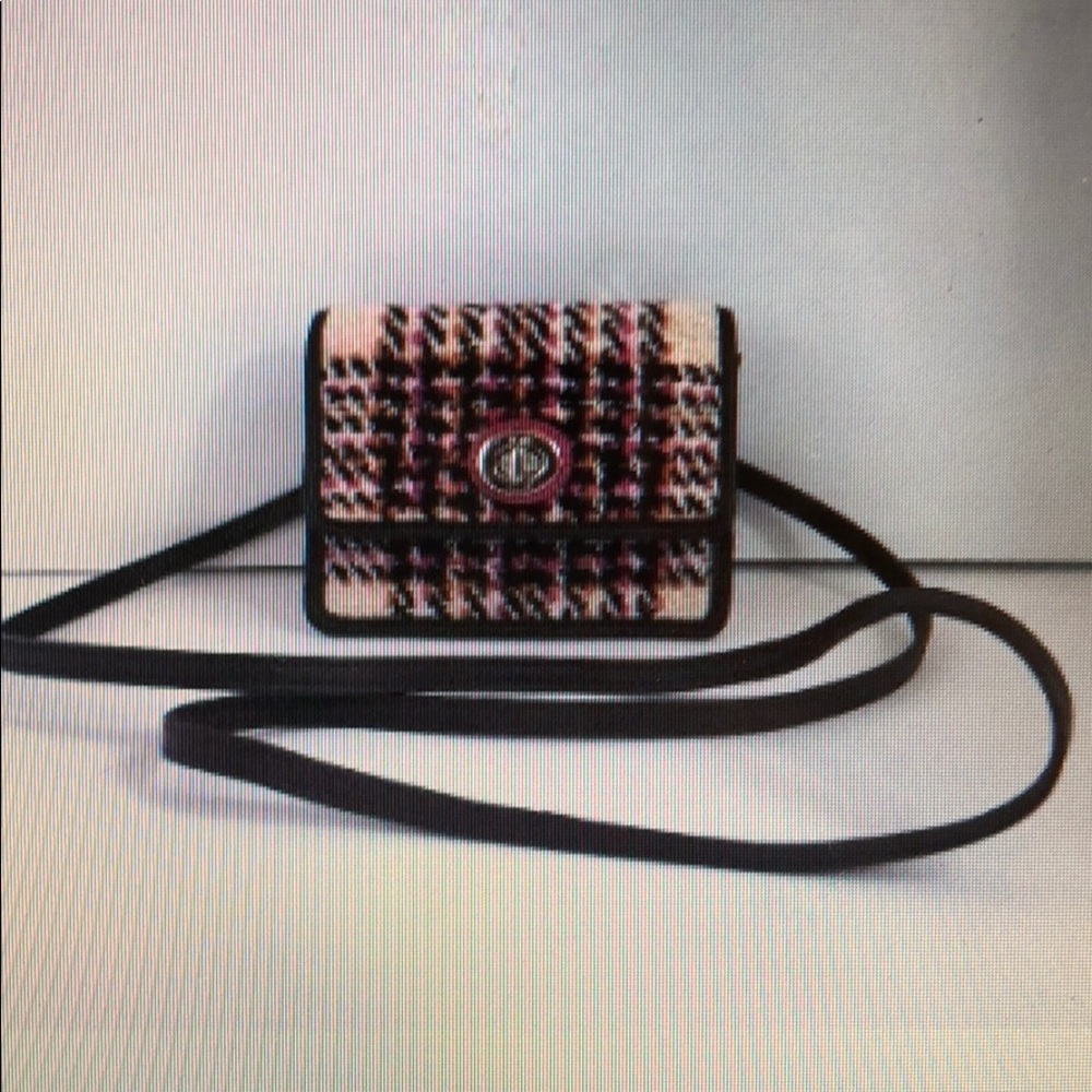 Coach Plaid Tweed Mini Crossbody